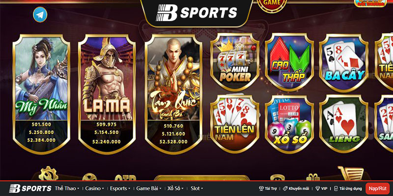 Giao diện sống động tại bomto.club-cổng game quốc tế